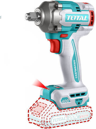 Total Brushless Impact Wrench Battery 20V Solo with Socket 1/2"