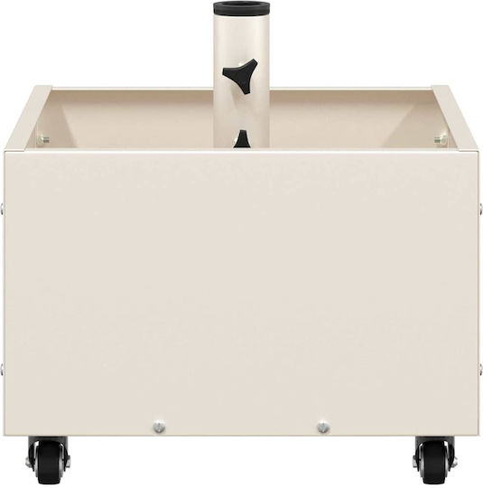 vidaXL Topf Metallisch White 45x45x45cm.