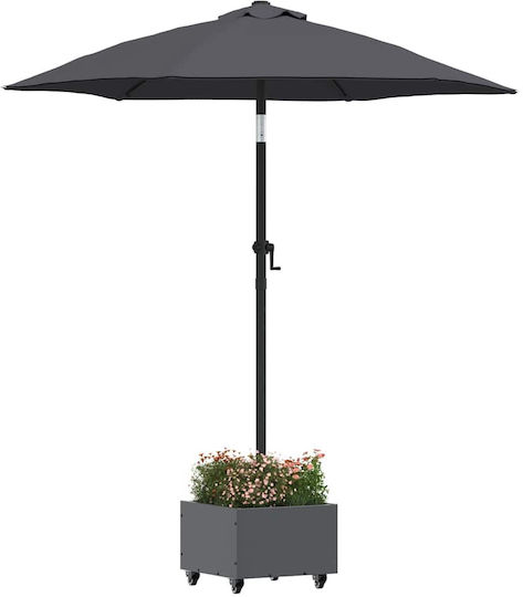 vidaXL Topf Metallisch Charcoal 45x45x45cm.