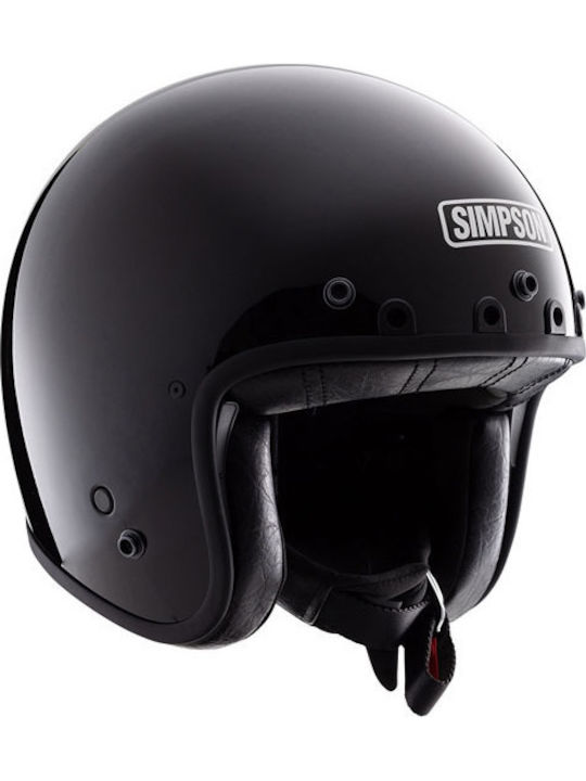 Simpson Chopper Black Κράνος Μηχανής Jet ECE 22.06