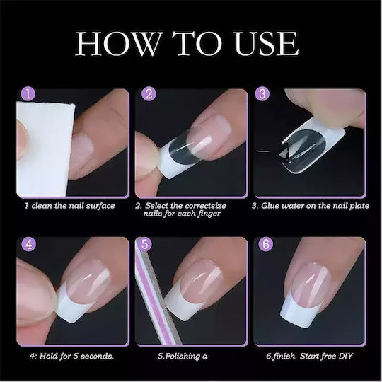Nail Tips French in White Color 120pcs FG-168FMW