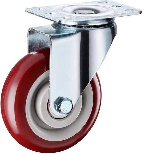 Chamsong Wheels 01748 Rotating Polyurethane Wheel with Brake 75x75mm