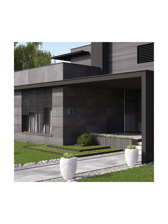 Zambelis Lights Outdoor Floor Lamp Small Post LED 13W with Warm White Light IP65 Gray
