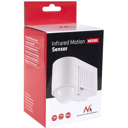 Maclean Energy Wired Infrared Motion Sensor 360° Detection Scope 12m