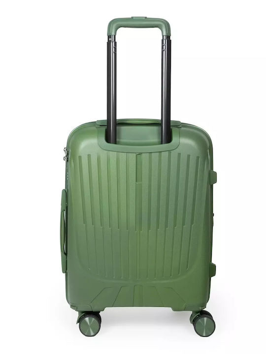 Cardinal Valiză de Călătorie de Cabină Dura Verde cu 4 Roți Înălțime 55cm