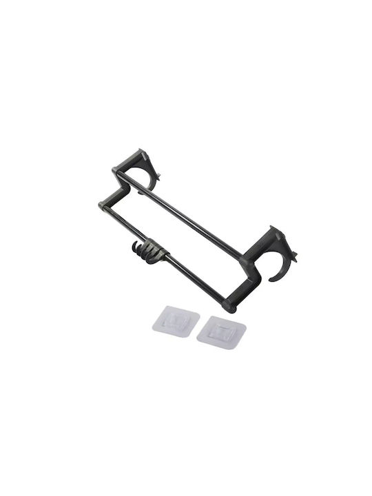 Calea ferată de Baie Dublă De Perete cu șuruburi ​40x9cm Negru