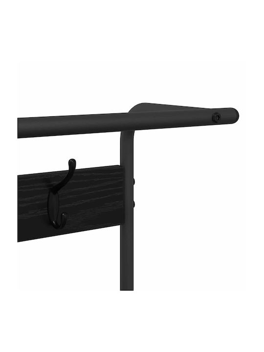 Vidaxl Hanger Black Oak 95 x 34 x 184 cm Engineered Wood