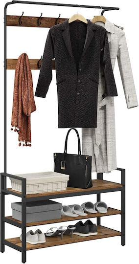 Eingangsmöbel mit Garderobe Coffee 95x34x184cm