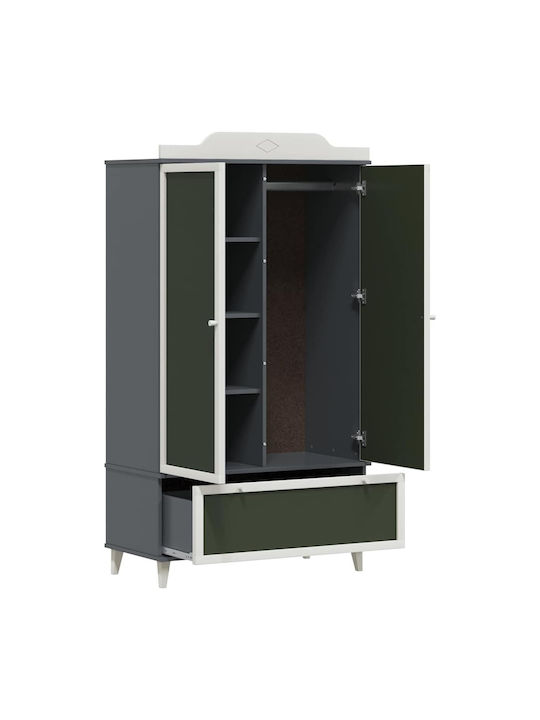 Подова Кухненска Скрин Gray and White 90x45x165бр