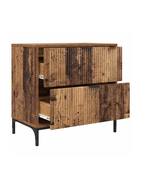 Комод Дървен с Метални Крака Old wood 63.5x36x61см