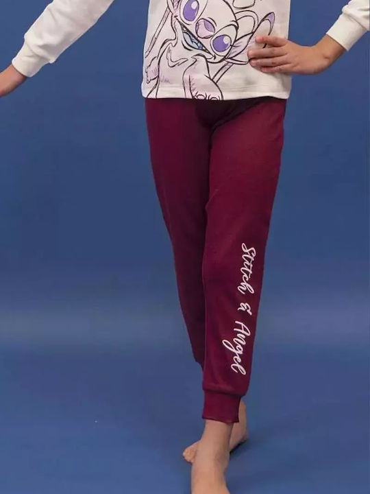 Sabor Παιδική Πιτζάμα Βαμβακερή Burgundy