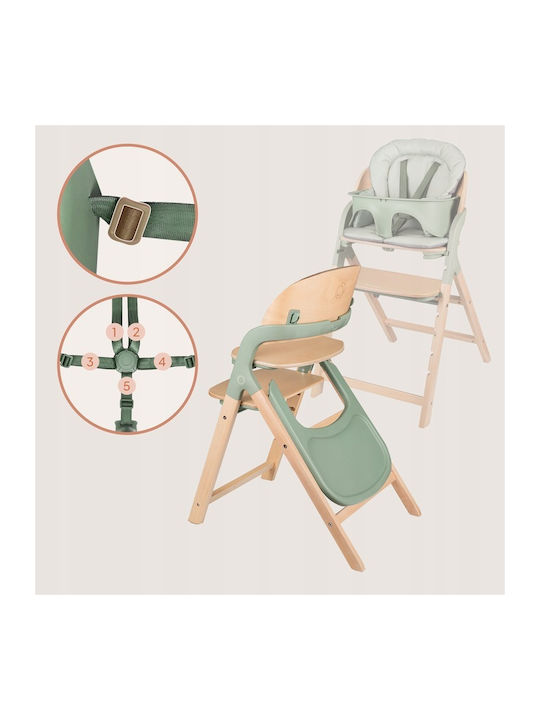 Lionelo Megan Highchair 3 in 1 & Fabric Seat Green