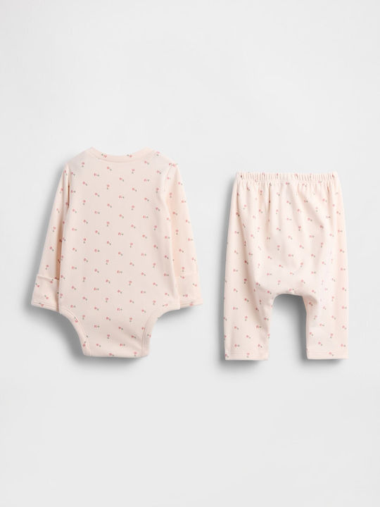 GAP Baby Bodysuit Long-Sleeved Barely Pink