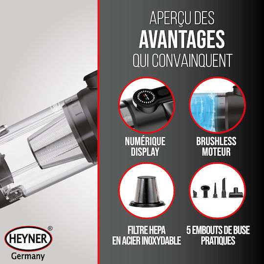 Heyner Car Handheld Vacuum Dry Vacuuming with Power 120W Rechargeable 12V