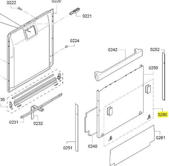 Kit Instalare Pentru Mașină De Spălat Vase Încorporabilă Bosch 00612645 00618833 00638091