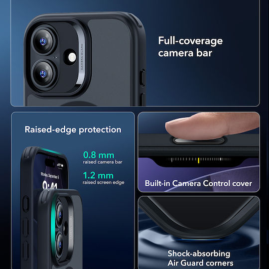 ESR Classic Hybrid Halolock Back Cover Silicone / Plastic Black (iPhone 17)