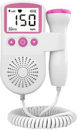 Monitor Doppler Fetal Flippy Monitorizare Sarcină Ritm Cardiac Ecran Lcd 4,5 Cm 2 X Baterii Aa Neincluse Portabil Abs 12,8 X 9,6 X 3 Cm Utilizare De La 9 Săptămâni Roz