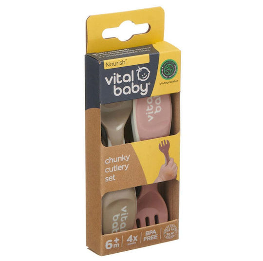 Vital Baby Бебешки Комплект с Вилица за 6+ месеца 4бр