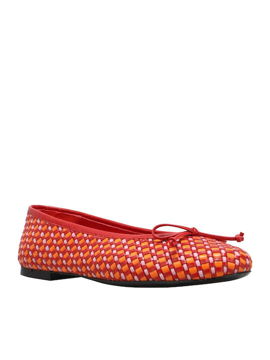 ALAHANA LEA Дамски балетни обувки RED+MULTI
