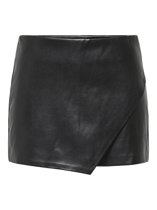 Mist Leather Mini Skirt Envelope Black
