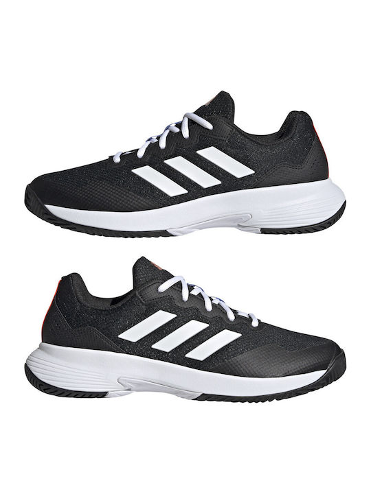 adidas Gamecourt 2.0 Men's Tennis Shoes for Hard Courts Core Black / Cloud White / Solar Red