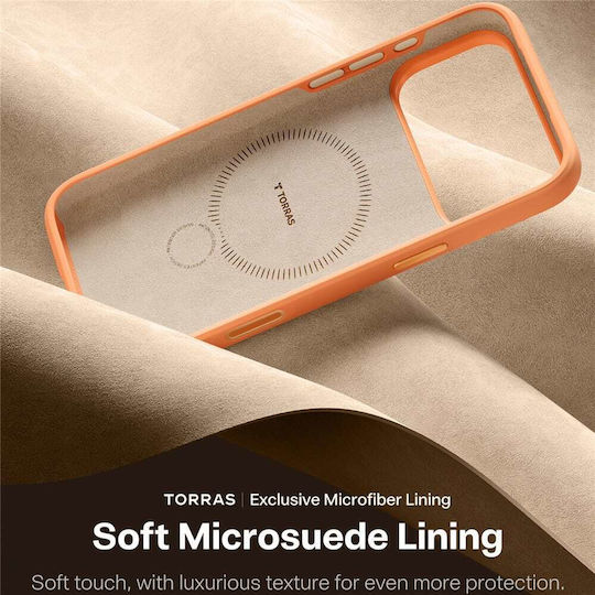 Torras QPRO Umschlag Rückseite Silikon Orange (iPhone 17 Pro Max)