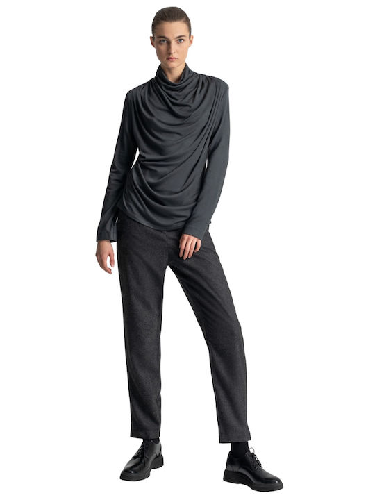 Women's Fabric Trousers Black