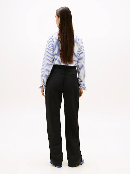 Damen Stoff Hose Schwarz