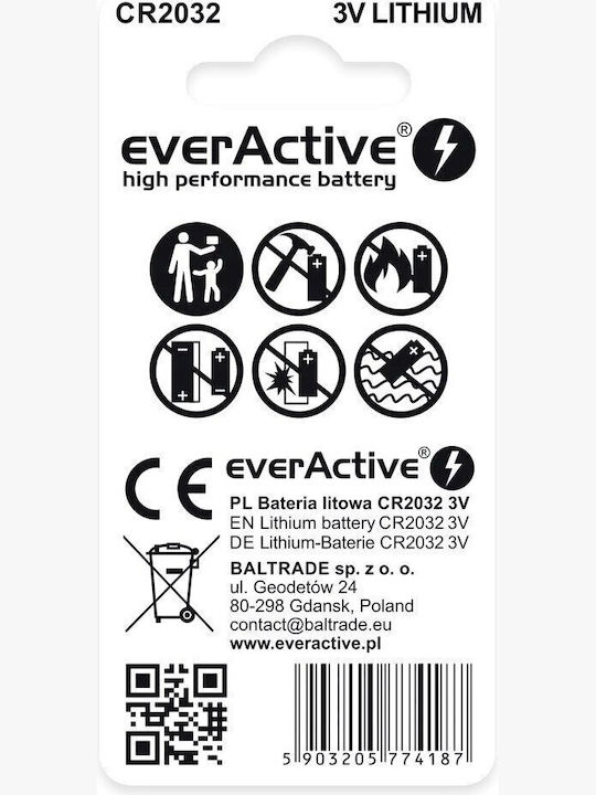 everActive Μπαταρίες Λιθίου Ρολογιών CR2032 2τμχ
