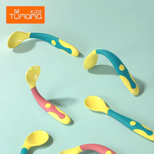 Tumama Kids Set de hrănire din Silicon Multicolor 2buc pentru 6+ luni