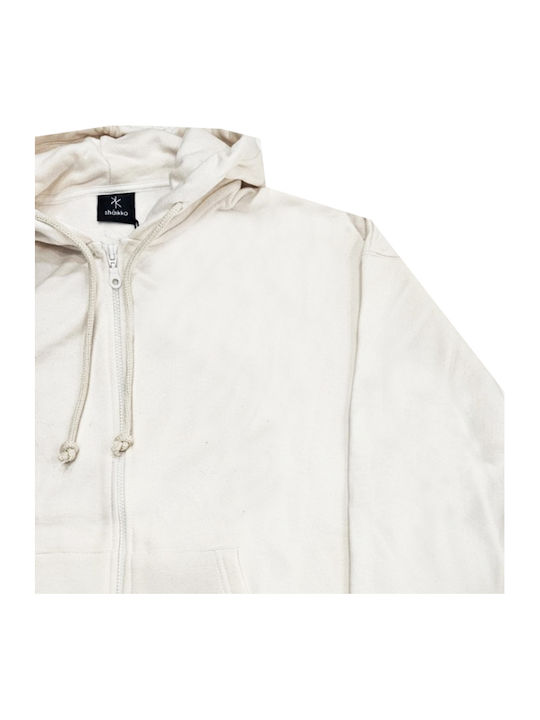 Hooded White Cardigan