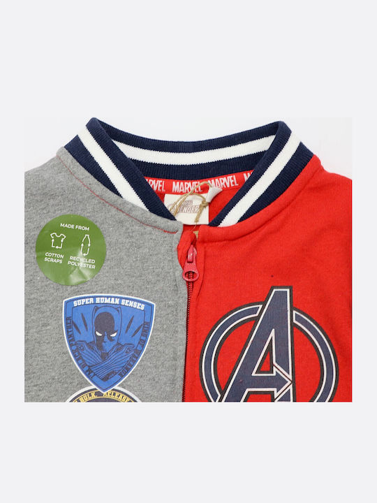 Kids Cardigan Cotton Red