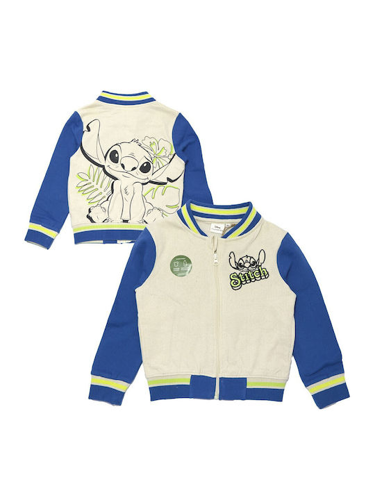 Kids Cardigan Cotton Beige Lilo Stitch