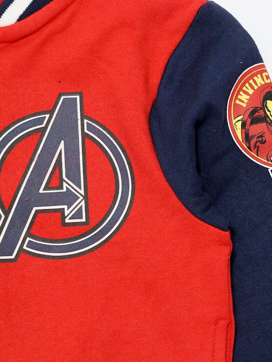 Kids Cardigan Cotton Red