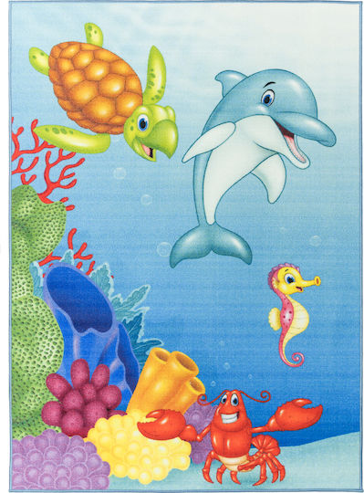 Παιδικό Χαλί Playroom Αιγαίο Μπλε 120x160