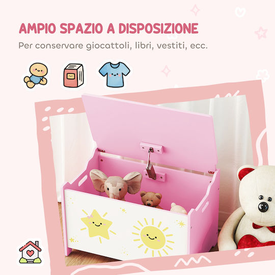 Aiyaplay Children's Storage Box made of Fabric Pink 60x37x39cm 1pcs