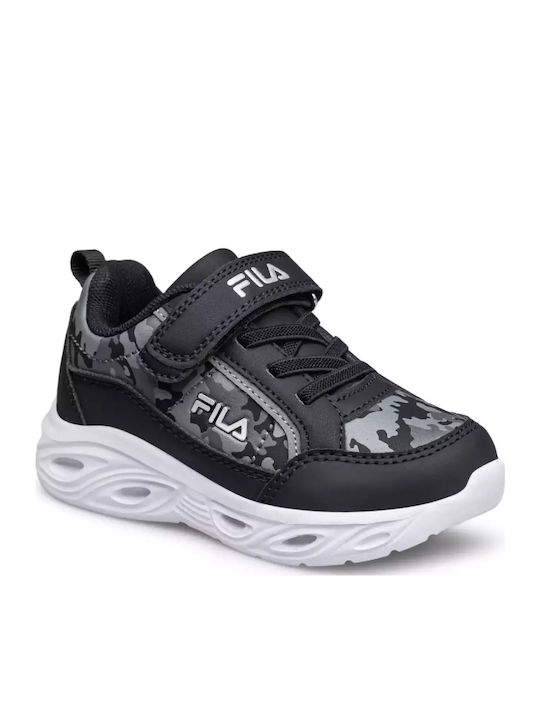 Memory Flash Gordon Kids Sports Shoes Running with Hoop & Loop Closure Black