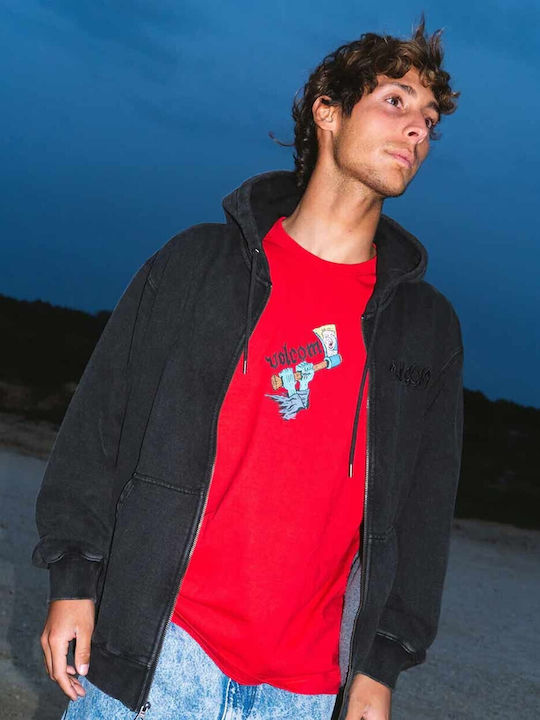 Studder Zip Sweatshirt with Hood Black