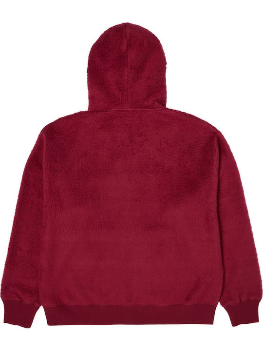 Corso Ανδρική Ζακέτα Fleece με Κουκούλα Μωβ