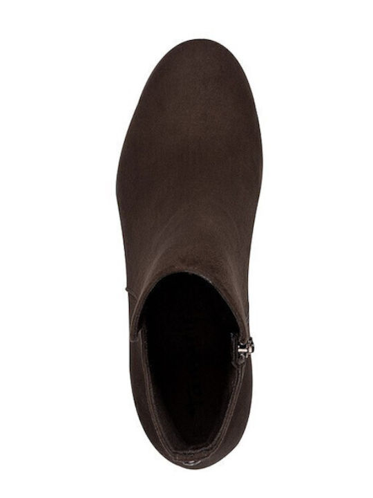 Women's Ankle Boots with High Heel Brown