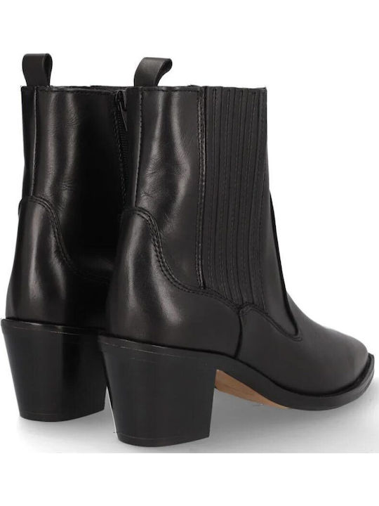 Leather Women's Ankle Boots Black
