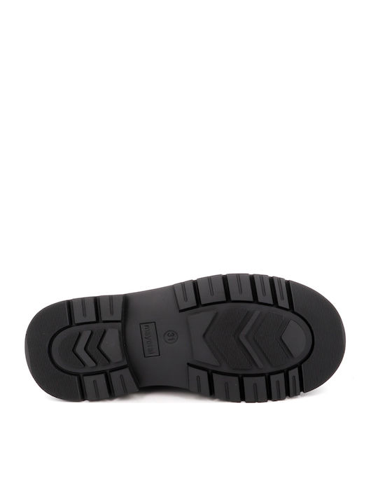 Girls Patent Leather Moccasins Black