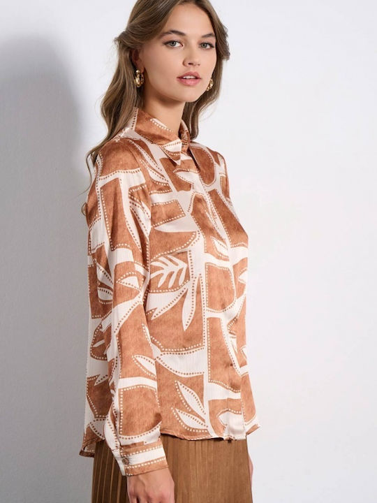 Women's Long Sleeve Shirt Taupe