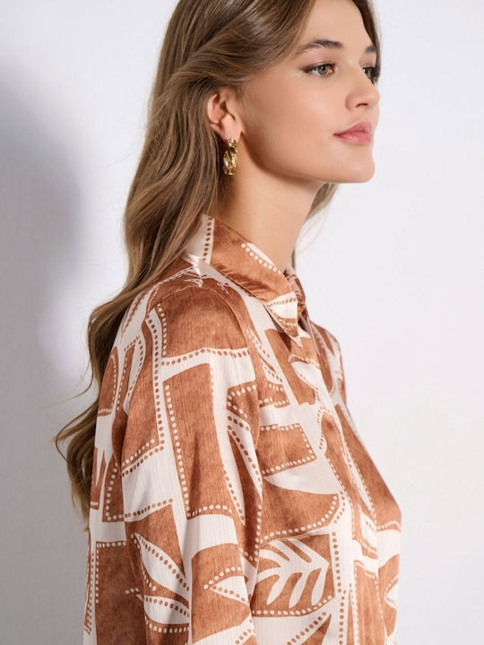 Women's Long Sleeve Shirt Taupe