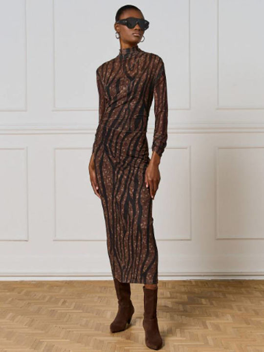 Midi Abendkleid Brown