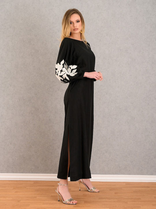 Summer Maxi Dress for Wedding - Christening Jet Black