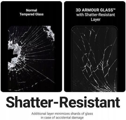 Crong 2.5D 0.33mm Tempered Glass Μαύρο (iPhone 17 / 17 Pro / 16 Pro)