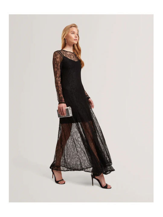 Petunya Rochie Maxi de Seara Neagră