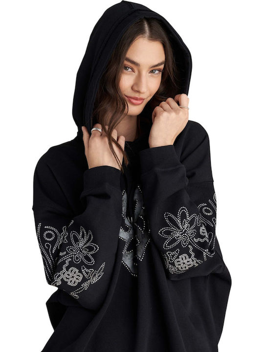Women's Sweatshirt Hooded Black