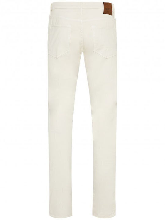 Pantaloni Jeans pentru Bărbați Elastic Alb
